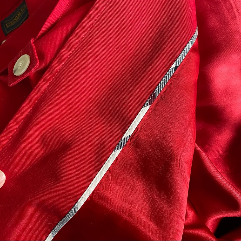 Pendleton Lightweight Long Blazer Jacket Red Size… - image 2